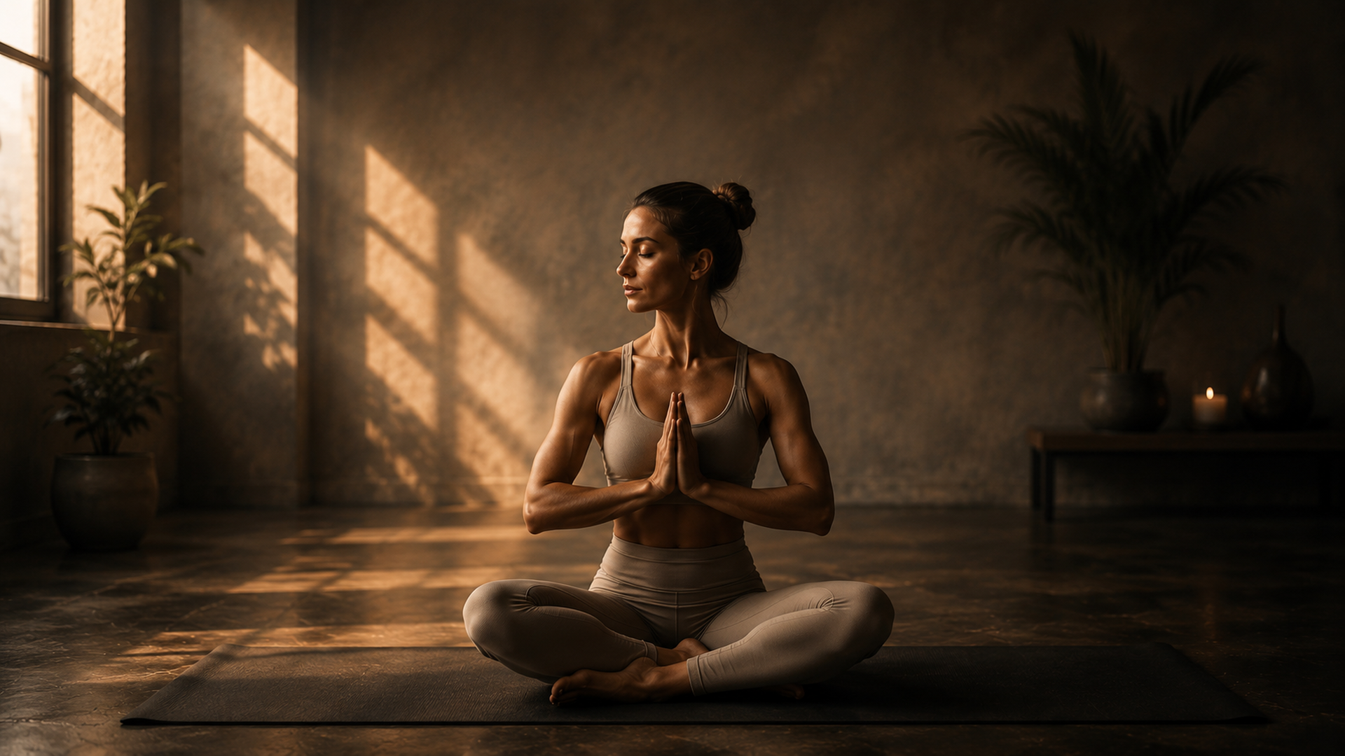 Yoga meditacija i namaste poza - Fitness with Dragana